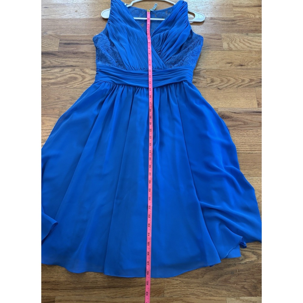Jasmine B2 Dorris Wedding Bridesmaid Dress Size 6 Royal Blue V-neck‎ Chiffon - Picture 6 of 7